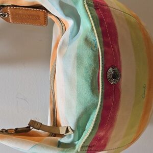 Coach - Watercolor Hobo Shoulder Bag with Leather Trim